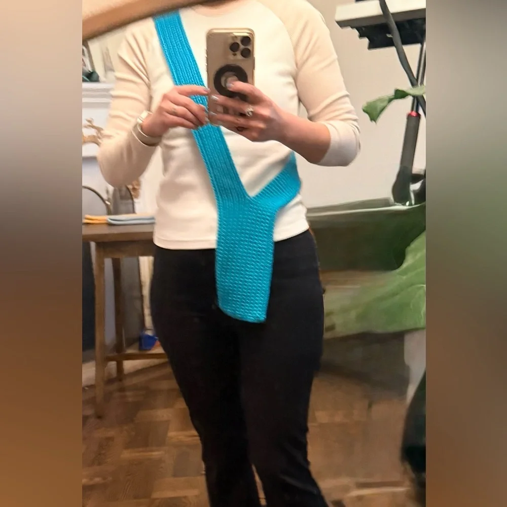 Handmade crochet knitting phone pocket cross body